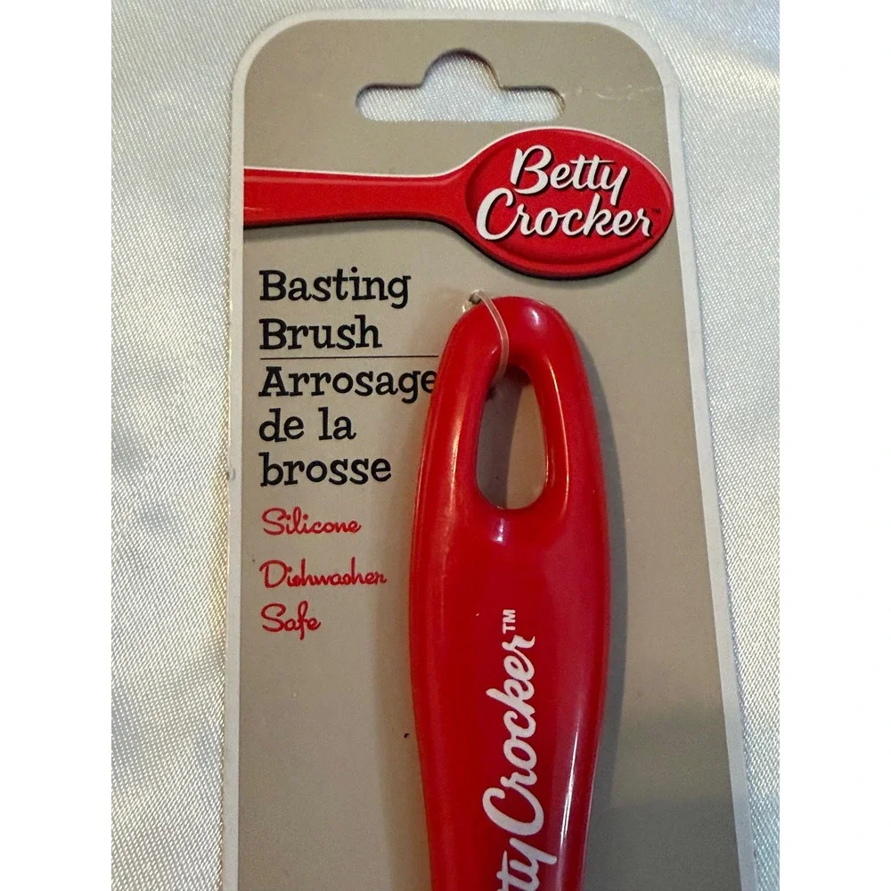 Betty Crocker Red Silicone Basting Brush Essentials Dishwasher Safe New